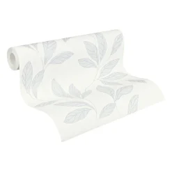 Vliestapete Andiamo Blätter Grau