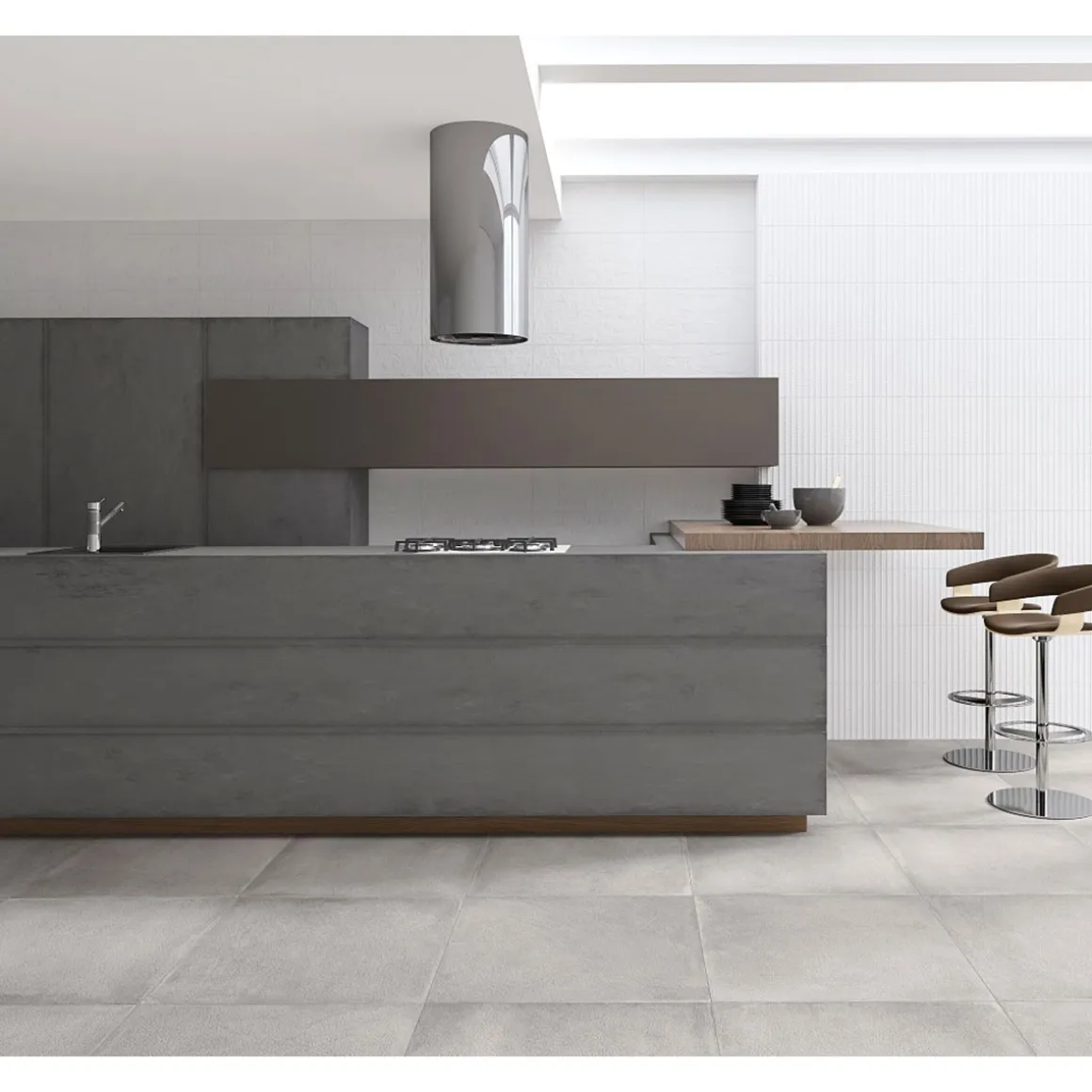 Wandfliese Elbe weiß matt 30x60x0,7 cm