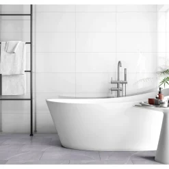 Wandfliese weiß glänzend 30 x 60 x 0,75 cm