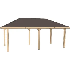 Weka Gartenoase 651 D 310 x 608 x 306 cm Bitumendachbelag