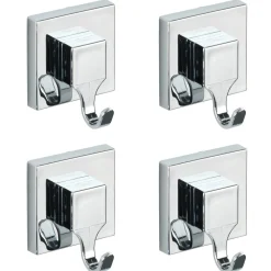 Wenko  Vacuum-Loc Haken-Set eckig 2 x 2 Stück 2 x 2er Set Befestigen ohne bohren