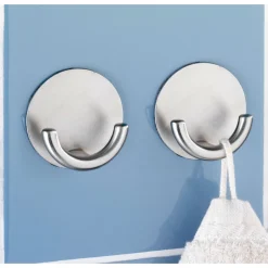 Wenko Wandhaken Rondo matt 4er Set Edelstahl selbstklebend rostfrei