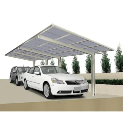 Ximax Carport Alu Linea 60 Tandem Edelstahl-Look
