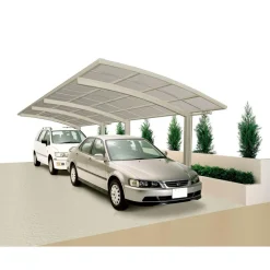 Ximax Carport Alu Portoforte 110 Tandem Edelstahl-Look