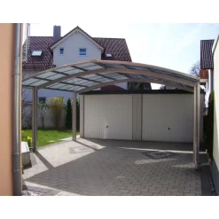 Ximax Carport Alu Portoforte 80 M-Ausführung Edelstahl-Look