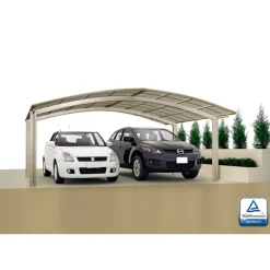 Ximax Carport Alu Portoforte 80 M-Ausführung Edelstahl-Look
