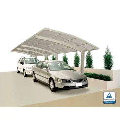 Ximax Carport Alu Portoforte 80 Tandem Edelstahl-Look