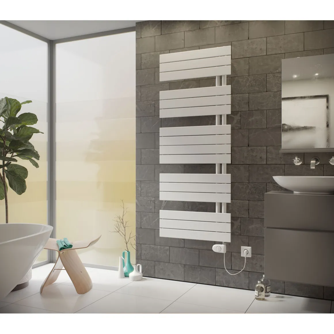 Ximax Elektrischer Handtuchwärmer P2-Open 1720 x 600 mm 900 Watt Typ 3 Weiß