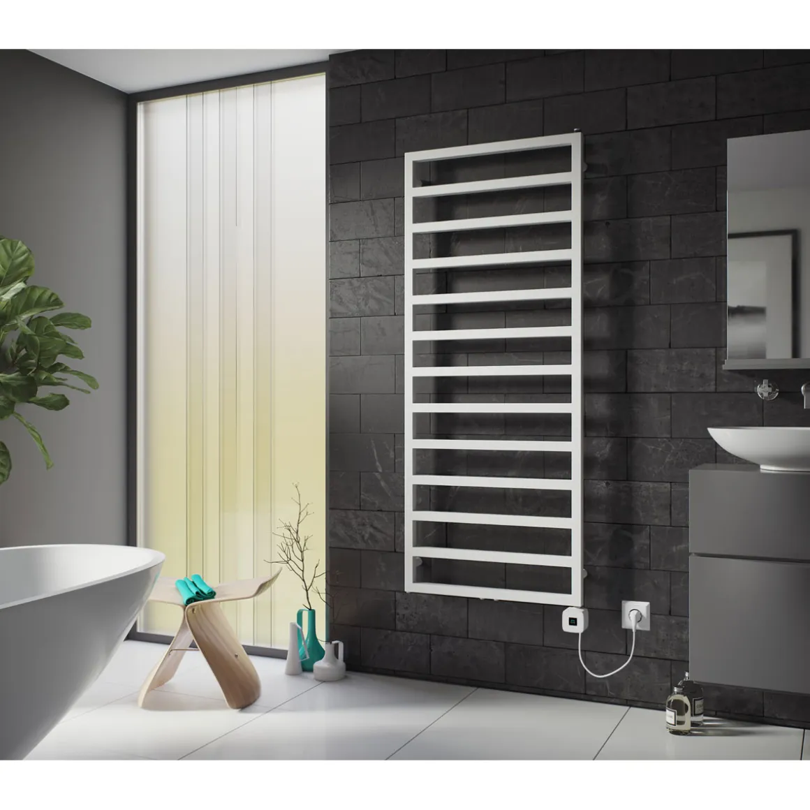 Ximax Elektrischer Handtuchwärmer Pure 1710 x 600 mm 300 Watt Typ 7 Weiß