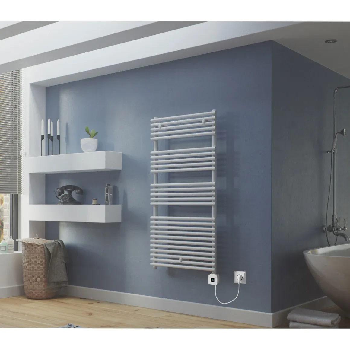 Ximax Elektrischer Handtuchwärmer Tec 1238 x 580 mm 600 Watt Typ 7 Weiß