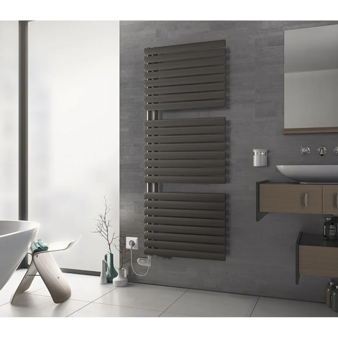 Ximax Elektrischer Handtuchwärmer Fortuna-Open 1512 x 600 mm 900 Watt Typ 3 Anthrazit