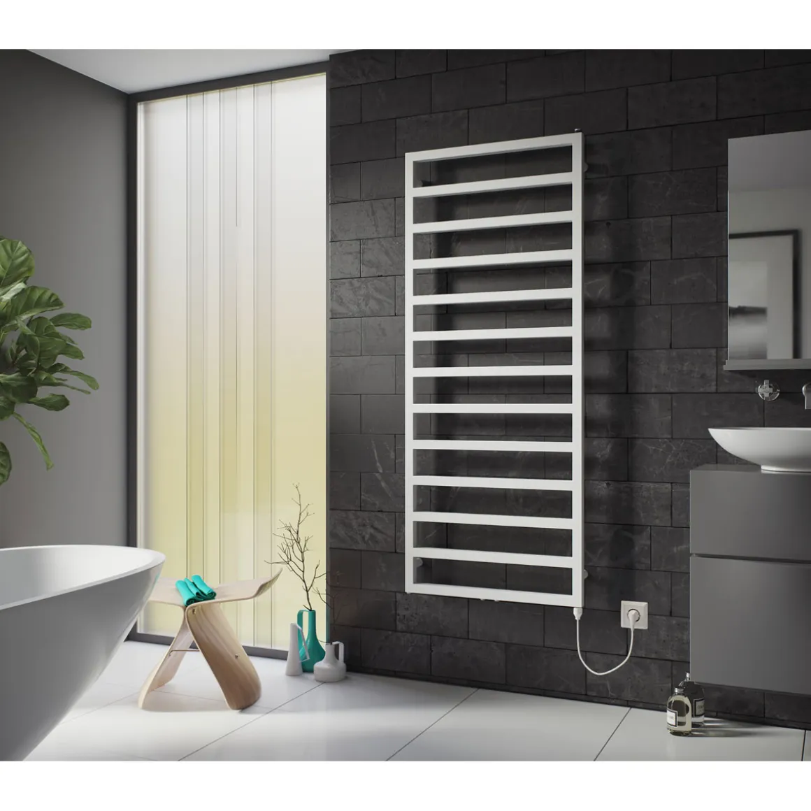 Ximax Elektrischer Handtuchwärmer Pure 1710 x 600 mm 300 Watt Typ 1 Weiß