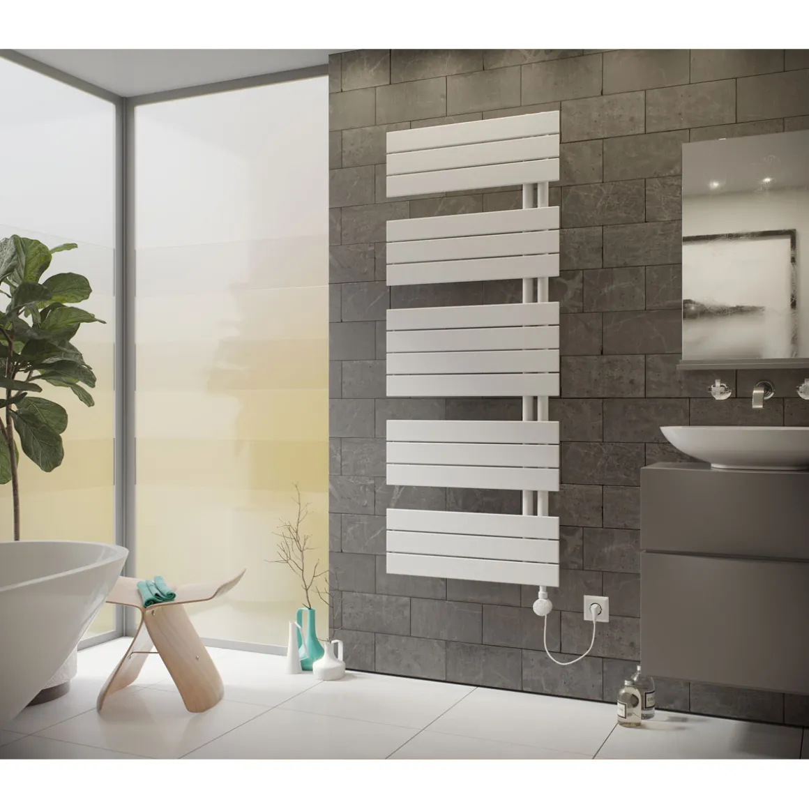 Ximax Elektrischer Handtuchwärmer P2-Open 1720 x 600 mm 900 Watt Typ 5 Weiß