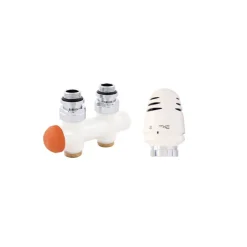 Ximax  Heizkörper Zubehör Design-Mittenanschlussgarnitur Typ H Deluxe Durchgangs-Ausführung 15 mm Weiß