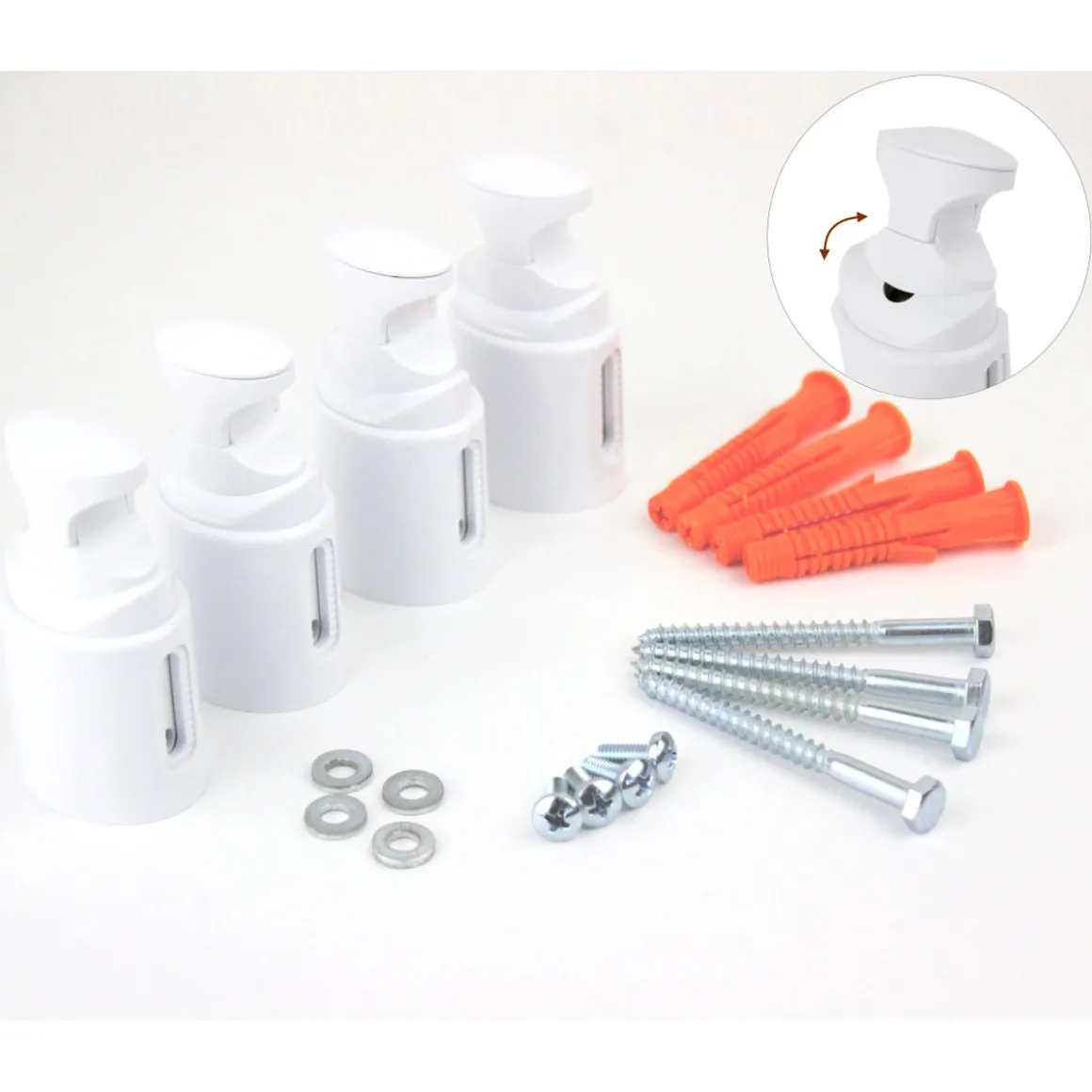 Ximax Heizkörper Zubehör Kunststoffhalterung für Badheizkörper 3-fach Chrom