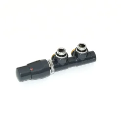 Ximax  Heizkörper Zubehör Mittenanschlussgarnitur Twins Eck Eck-Ausführung 16 mm Anthrazit