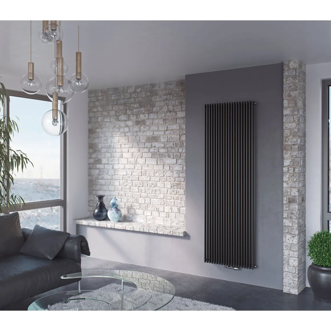 Ximax Raumheizkörper Triton Duplex 1800 x 600 mm 2101 Watt Mittenanschluss Anthrazit